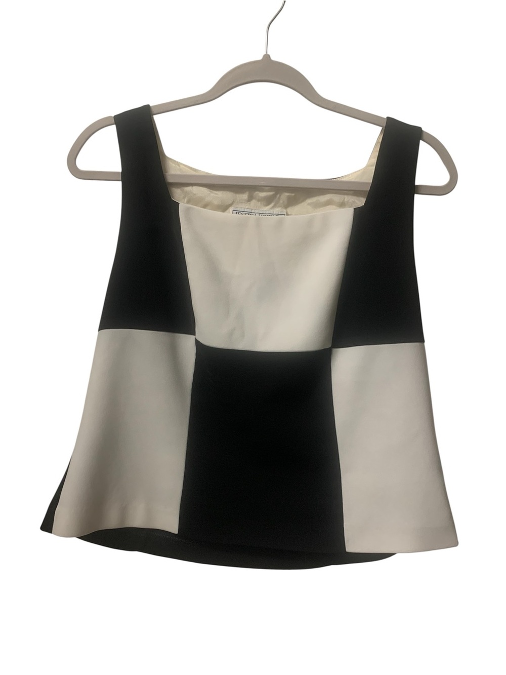 Jessica Howard Vintage 90s
Colorblock Tank Top Black White Mod Petite 12